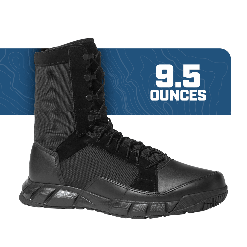 Lightweight black tactical store boots